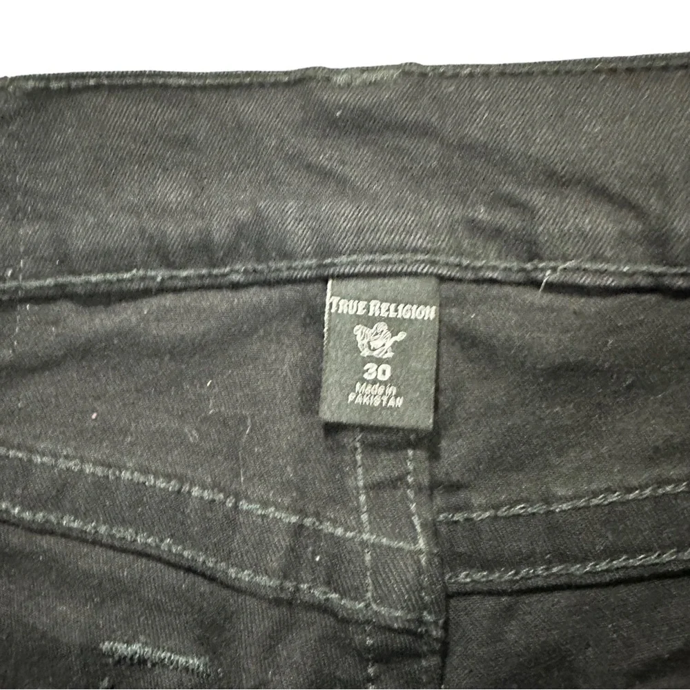 True Religion Buddha World Tour Geno Relaxed Slim Black Wash Jeans Sz 30x32 NWT - Picture 5 of 16